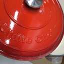 Umite Chef 7QT Enameled Cast Iron Dutch Oven with Lid & Cotton Potholders–Heavy-Duty Cookware for Bread Baking, Braising, Stews, Marinate, Cook(Red)