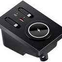 USB Hub Wireless Charger for Volvo xc60 xc90 s90 v90 s60 v60, Retractable Hub Docking Station with Fast Charging Cable Multi Port, Accessories Docking Station of Center Console (tuozhanwu-A)
