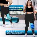 Comfytemp Large Knee Ice Pack Wrap Reusable Gel, Knee Cold Compress Brace for Injury, Pain Relief, Knees Replacement Recovery Sleeve, Arthritis, ACL, After Surgery, Running Essential, 23.6"x11.8"
