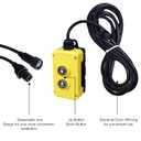 3 Wire Dump Trailer Remote Control Switch for 12V DC Single Acting Hydraulic Pump Power Supply Unit Dump Trailer Fit for Lift Unloading