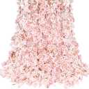 Sggvecsy Cherry Blossom Garland Artificial Cherry Flower Vines 10 Pack Hanging Silk Flowers Garland for Home Wedding Garden Party Arch Office Decor (Pink)