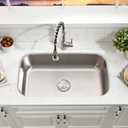 30 Inch Undermount Kitchen Sink Deep Stainless Steel, 30"D × 18"W × 9"H