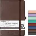 Lined Journal Notebook, (Brown), A5 192 Pages, 5.7 in x 8.3 in - 100 GSM Thick Paper  Hardcover Journaling Notebook for Work, School,Travel,Daily Planning & Note Taking