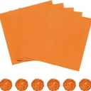 MECCANIXITY Orange Foil Candy Wrappers 100 Sheets 8 Inch Chocolate Foil Wrappers for Handmade Candy Caramel Chocolate Bars