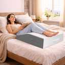 8" Leg Elevation Pillows Memory Foam Leg Support Bed Wedge Pillow Leg Elevated for Sleeping, Leg Pillows Good for Back& Knee& Hip& Ankles, Flat Top 8 inch Height