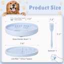 2 in 1 Slow Feeder Dog Bowls with Suction Cups,Silicone Lick Mat for Dogs,DIY Wet or Dry Food,Dishwasher Safe,Blue,UU Bowl,Textured Lick Pad