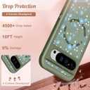 for Google Pixel 9 Pro XL Case - Compatible with MagSafe Women Cute Girls Magnetic Protective Cover Blue Flowers Floral Unique Design Heavy Duty Shockproof Phone Case for Pixel 9 Pro XL 6.8"