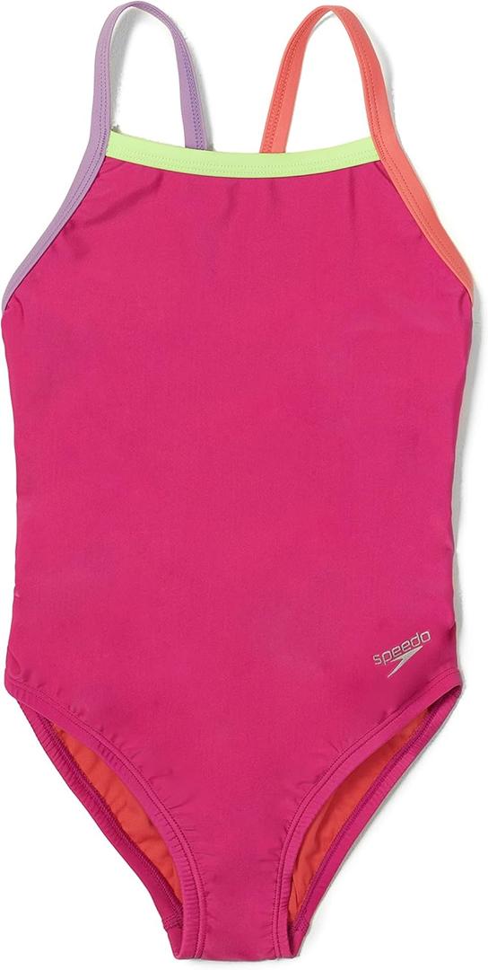 Speedo Girl's Swimsuit One Piece Thin Straps (10)