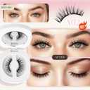 LASHVIEW Upgrade Magnetic Eyelashes with Applicator Reusable Soft Magnetic Eyelashes Natural Look No Glue Needed Lashes Kit Easy to Wear and Remove(A02)