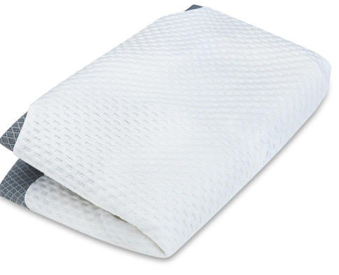 Anvo Neck Memory Foam Pillowcase, Adjustable Pillow Cover, Blue Queen