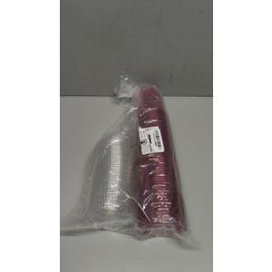 Golden Apple, 16oz 50sets Pink Red Plastic cups with Clear Flat lids with hole (50cups+50lids) BPA Free