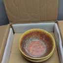 FINE&NICE Melamine Dinnerware Set of 12Pcs, Dish Set for 4, Lightweight Unbreakable Plate and Bowl Set for Patio, RV and Camping, Dishwasher Safe,Rusty Brown