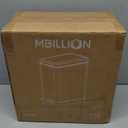 Mbillion Bathroom Trash Can with Lid Slim Stainless Steel Small Bathroom Garbage Can 10 Liter, 2.6 Gallon Soft Close, Step Pedal, Slim Wastebasket for Toilet, Office, Bedroom,Dark Grey