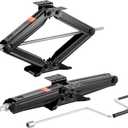 VEVOR 5000 lbs RV Scissor Jacks, 4-23.4 in RV Stabilizer Leveling Scissor Jacks, Set of 2, Heavy Duty Stabilizer Jack with Crank Handle, Socket and Bubble Levels, Not Easily Bent or Deformed