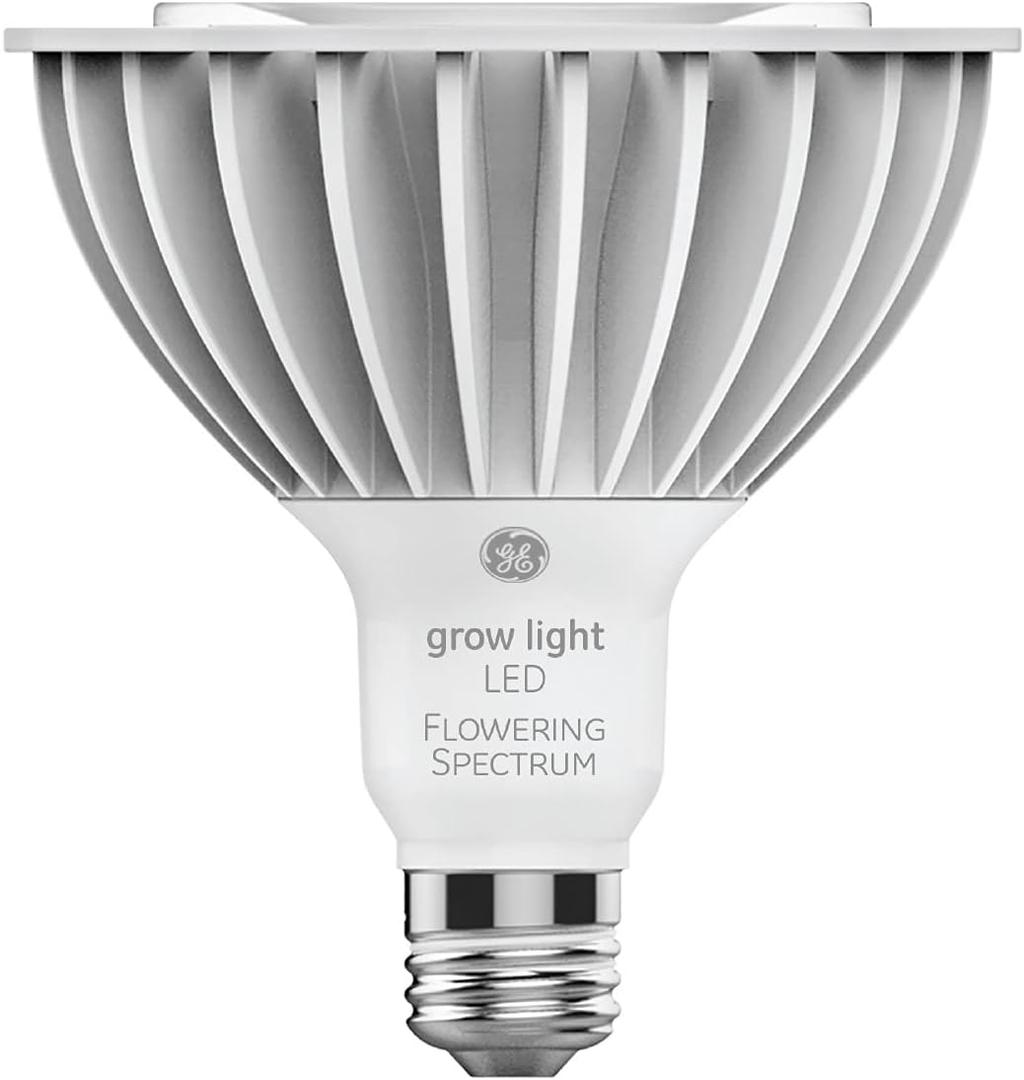 GE Grow LED Light Bulb, PAR38 Flood Light, Indoor and Outdoor LED Grow Lights for Plants, Flowers and Fruit with Advanced Light Spectrum, 30 Watts (1 Pack)