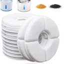 12 Pack Cat Water Fountain Filters, Cirfifth Triple Filtration System Pet Cat Fountain Filter Replacement for 84oz/2.5L Automatic Cat Fountain (12 Pack) (White)
