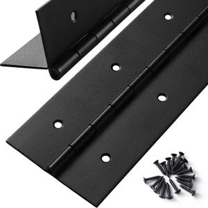 2 Pcs Heavy Duty Piano Hinge 36 Inch x 3 Inch Width, True 0.060'' Thick Stainless Steel Black Piano Hinge for Heavy Duty Cabinet, Door, Toolbox, Wooden Box, Metal Plate, Furniture, Industrial Project