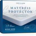 Cosy House Collection Luxury Mattress Protector - Blend of Rayon Derived from Bamboo - Master Bedroom Essentials - Ultra Soft Comfort, Stays Cool & Quiet - Premium Fitted Sheet Style (King) White