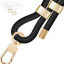 UKON Cell Phone Lanyard,Crossbody Lanyard and Wrist Strap Premium Metal Buckle Phone Charms with 2 X Phone Patch Compatible with All Smartphone(Black)
