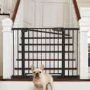 Cumbor 29.7-46" Baby Gate for Stairs, Mom's Choice Awards Winner-Auto Close Dog Gate for The House, Gifts for Mom, Easy Install Pressure Mounted Pet Gates for Doorways, Black
