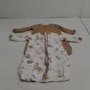 JELLYMONI Baby Sleep Sack 0-6 Months Long Sleeve Wearable Blanket for Baby, 100% Cotton 2 Pack Infant Toddler Baby Sleeping Sack Lightweight Soft 2-Way Zipper (Small, Animal/Khaki)