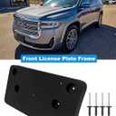 FASTCHE Front License Plate Frame Compatible with 2020 2021 2022 2023 GMC Acadia Front Bumper License Plate Holder Mounting Bracket Cover Replace # 84723652 GM1068234