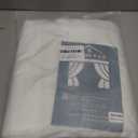 Boho Linen Curtains Off White - 96" Long, 2 Panels for Living Room, Bedroom - Embroidery Country Farmhouse Style - Light Filtering - Rod Pocket Drapes 52" W x 96" L, White