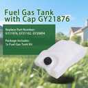ALL-CARB Fuel Gas Tank with Cap GY21876 Replacement for John Deere L108 L100 L110 L120 L130 L105 L118 L111 GY20894 GY21102