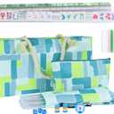 American Mahjong Set(4 Layer), 160 Engraved Acrylic Tiles with 4 Racks, Mahjong Bag and Accessories, Mahjong Tile Set for Beginners, Large Bag