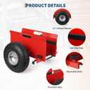 600 LBS Panel Dolly, Door Dolly Adjustable Drywall Mover with 10" Tires