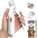 CATPICK 2-in-1 Cat Nail Clippers & Dog Nail Clippers Trimmers for Large Medium Small Dogs Cats Claw Trimmer Quick Sensor and Safety Guard USB Rechargeable with 2 LED Lights Dogs Nail Trimmer