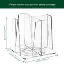 Coffee Cup Organizer for Countertop - Rotating Plastic Cup Holder 4 Compartments Clear Acrylic Cup and Lid Holder for Coffee Bar Restaurant Breakroom Disposable Paper Coffee Cup Dispenser