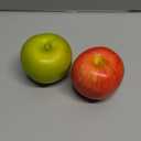 Juvale Artificial Apples Set - Lifelike Foam Apples for Crafts & Displays - 2-Pack, 2.7"×2.2"×2.5"" - Red & Green