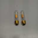 Hompavo LED Flame Bulbs (2 Pack) - 3W Flickering Fire Light with Realistic Glass Shell, E26 Base for Indoor Outdoor Holiday Decor, Porch, Home, Halloween, Christmas