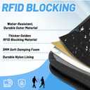 Passport Holder for Travel Essentials, RFID Blocking Protector Passport Wallets, Passport Document Organizer Case for Travel Must Have, Passport Book for Women, Couple, Family Cards, Tickets, ID, Cash (Black)