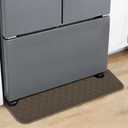 ToLanbbt Refrigerator Spill Mat - 37.5'' x 8.5'' Silicone Under Fridge Floor Protector with Raised Edge, Leak Catcher Liner Drip Tray for Refrigerator Washing Machine, Dryer, Wine Cooler, Brown