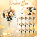 Hotop 12 Bunches of Artificial Flowers Centerpiece 13 Inches Silk Faux Roses Bouquets for Table Decoration Realistic Bouquet Arrangement Boho Faux Flowers for Wedding (Champagne)