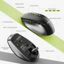 seenda Wireless Bluetooth Keyboard Mouse Combo, COE401 Rechargeable Silent Keyboard Mouse Compact Slim, 3 Multi-Device Connection, Compatible for Windows/Mac PC Laptop MacBook iPad, Black Gray