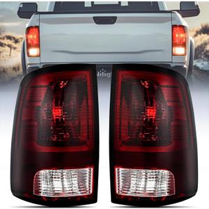 Nilight Taillight Assembly Compatible with 2009 2010 2011 2012 2013 2014 2015 2016 2017 2018 Dodge Ram 1500 2500 3500 2019 2020 2021 Classic Rear Lamp OE Style Driver Side and Passenger Side Dark Red