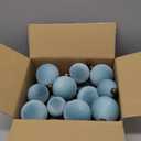 Lavwix 24 Pcs Velvet Christmas Balls Bulk, 3.15"/ 2.76"/ 2.36" Flocked Christmas Tree Ball Ornaments Xmas Decorative Hanging Ornaments for Xmas Tree Wreath Home Party Decor (Dusty Blue)