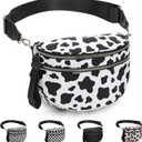 Crossbody Bags for Women Large Crossbody Bag Valentine Gift Checkered Bum Bag Fanny Pack Mom Bag Travel Purse Nylon (Beige)
