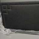 Baxton Studio Gallia Modern and Contemporary Dark Grey Fabric Upholstered Headboard, Twin