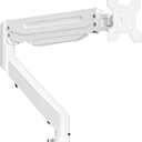 Suptek Monitor Mount Gas Spring Monitor Arm Desk Mount Fully Adjustable Fits 17 20 22 23 24 26 27 32 35 inch Monitors Weight Capacity up to 24.25 lbs, White