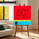MEEDEN Wooden Easel Display Stand: Adjustable Art Easels for Sign, A Frame Painting Easel for Canvas up to 60", Ideal for Artist Adults Drawing Picture Poster - Walnut, Medium