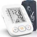 Blood Pressure Monitor for Home Use, Upper Arm Blood Pressure Machine with Large Cuff, Blood Pressure Machine, Adjustable Arm Cuff 8.7"-16.5",Large Display, 2 * 500 Readings Memory (White)