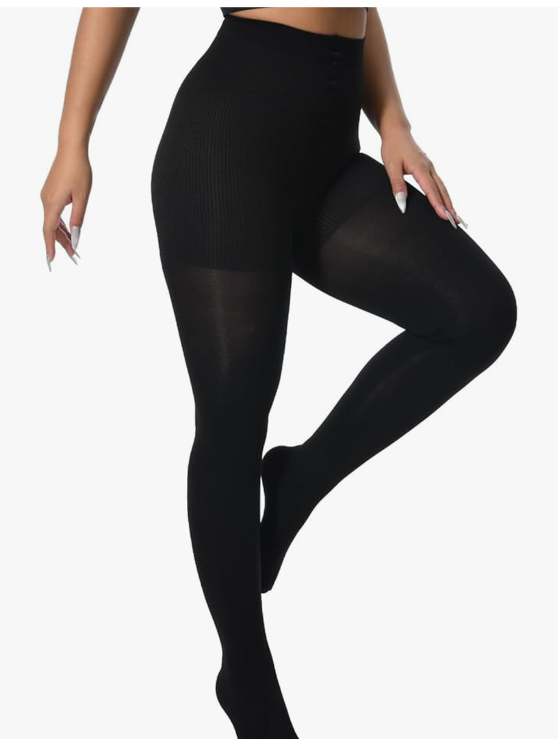 +MD 140D Light Compression Pantyhose for Women, 15-20mmHg Graduated Compression Tights, Footless Leggings for Leg Support, XXL