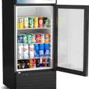 KoolMore KM-MDR-1D-6C 6 Cu. Ft. Commercial One Glass Door Display Upright Beverage Refrigerator Cooler Merchandiser-22.8 in. x 21.4 in. x 52.7 in. [Black]