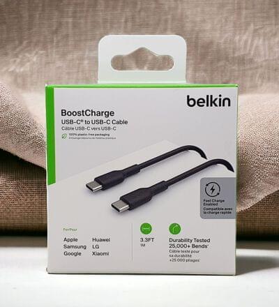 Belkin BoostCharge USB-C to USB-C Cable (1M/3.3ft) for iPhone 16, iPhone 16 Pro, Samsung Galaxy S25, S24, Pixel 9 & 8, iPad Pro, Nintendo Switch 2, Carplay & More – Black And GE USB A to USB C Cable, 15W 6 Ft Type C Charging Cable for iPhone 16 Serie