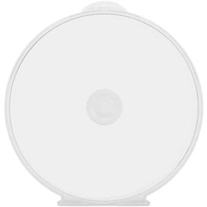 Maxtek 25 Pack Slim Clear Transparent Round Clam Shell CD DVD Case Holder with Lock, Single Disc Capacity