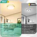 Brightever 13 Inch LED Ceiling Light Fixture, 36W 4400Lm Flush Mount Ceiling Lights, Dimmable 5CCT 2700K/3000K/4000K/5000K/6500K, Super Bright Modern Bedroom Lamps for Kitchen Hallway, Gold, 2 Packs